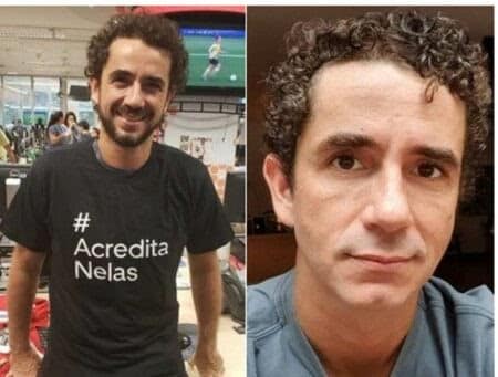 Felipe Andreolli, jornalista, também mudou o visual.