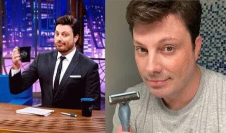 Danilo Gentili, apresentador, também fez a barba.